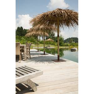 Parasol en paille Sahara Beige - Marron - Bois massif - 200 x 250 x 200 cm