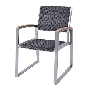 Essgruppe Ava (5-teilig) Polyrattan / Aluminium - Grau