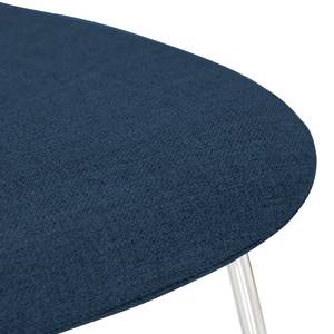 Gestoffeerde stoelen Eske I geweven stof/verchroomd staal - Stof Vesta: Blauw