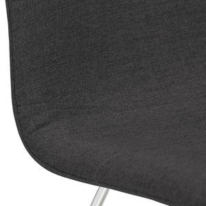 Gestoffeerde stoelen Eske I geweven stof/verchroomd staal - Stof Vesta: Bruin I