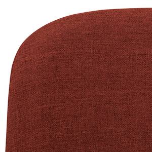 Chaises rembourrées Eske I (lot de 2) Tissu / Acier chromé - Tissu Vesta : Rouge