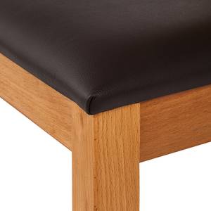 Stoelen RichWOOD (2-delige set) massief beukenhout, echt leren bekleding