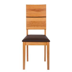 Stuhl RichWOOD (2er-Set) Kernbuche massiv / Kunstleder braun