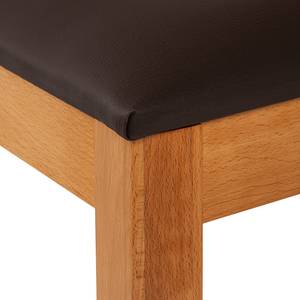 Stoelen RichWOOD (2-delige set) massief beukenhout/kunstleer - bruin