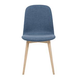 Chaises rembourrées Helvig I (lot de 2) Tissu / Chêne massif - Tissu Vesta : Bleu clair