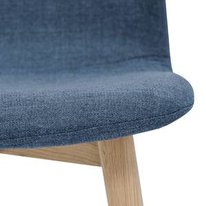 Gestoffeerde stoelen Helvig I geweven stof/massief eikenhout - Stof Vesta: Lichtblauw