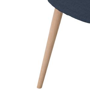 Gestoffeerde stoelen Helvig III geweven stof/massief eikenhout - Stof Vesta: Blauw