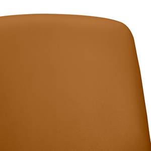 Chaises Helvig II (lot de 2) Cuir véritable / Chêne massif - Cuir véritable Alvar Rouge - Cuir véritable Alvar : Cognac