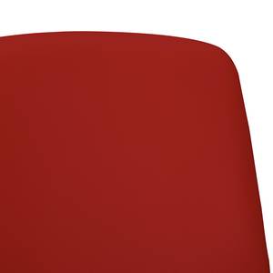 Chaises Helvig II (lot de 2) Cuir véritable / Chêne massif - Cuir véritable Alvar Rouge - Cuir véritable Alvar : Rouge