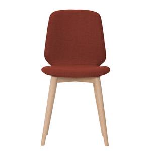 Chaises Helvig III (lot de 2) Tissu / Chêne massif - Tissu Vesta Rouge - Tissu Vesta : Rouge