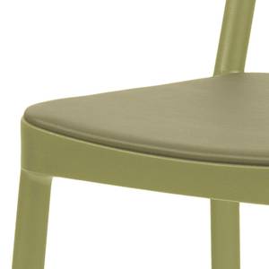 Stuhl Lisboa (4er-Set) Kunststoff Olivgrün/ Kunstleder Olivgrün