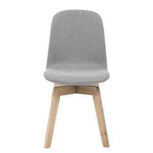 Chaises rembourrées Stig I (lot de 2) Tissu - Tissu Vesta : Gris - Chêne