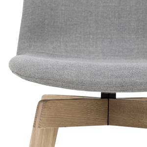 Chaises rembourrées Stig I (lot de 2) Tissu - Tissu Vesta : Gris - Chêne