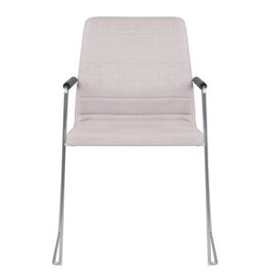 Chaises Focus (lot de 2) Tissu / Acier - Tissu Kira II : Beige