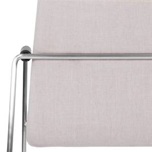 Chaises Focus (lot de 2) Tissu / Acier - Tissu Kira II : Beige