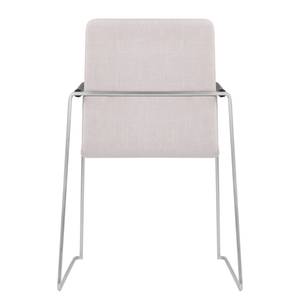 Chaises Focus (lot de 2) Tissu / Acier - Tissu Kira II : Beige