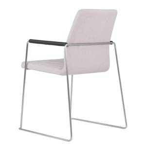 Chaises Focus (lot de 2) Tissu / Acier - Tissu Kira II : Beige