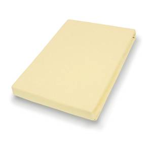 Drap-housse en peluche Sotta Coton / Polyester - Jaune pastel - 140 x 200 cm