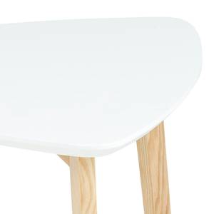 Tavolino parzialmente massello Mern Bianco