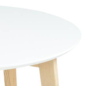 Salontafel Sortellino deels massief essenhout - Wit