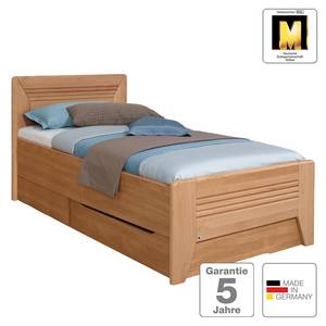 Deels massief bed Valerie III elzenhout - 100 x 200cm - 1 opbergruimte