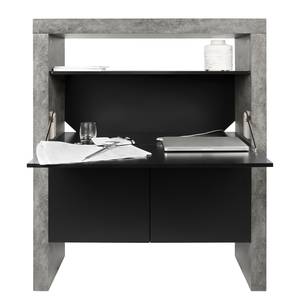 Secretaire Detroit beton / mat zwart