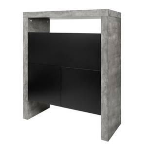 Secretaire Detroit beton / mat zwart