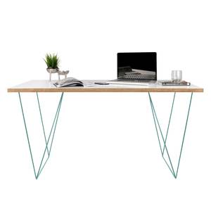 Schreibtisch Hueva I Weiß / Mintgrün
