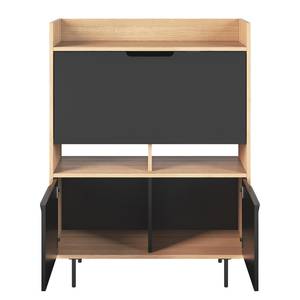 Secretaire Lomborg eikenhout / mat zwart