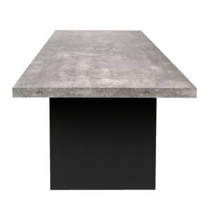 Table Detroit I Imitation béton / Noir mat