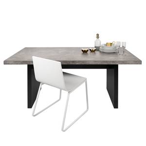 Eettafel Detroit l betonnen look/mat zwart