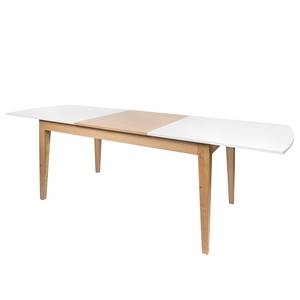 Table extensible Kovland Blanc mat / Chêne