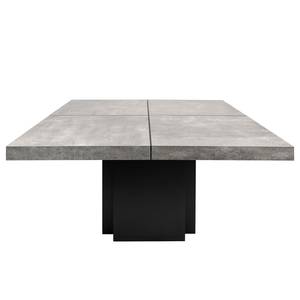 Table Detroit II Imitation béton / Noir mat