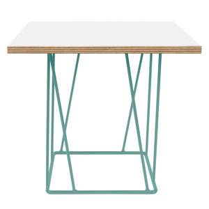 Table d’appoint Hueva Vert - Blanc - Bois manufacturé - Métal - 50 x 45 x 50 cm