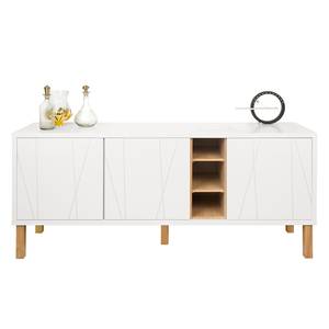 Dressoir Skedvik mat wit/eikenhout