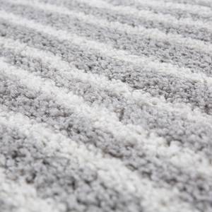 Tapis Bolonia I Fibres synthétiques - Gris clair / Blanc - 80 x 200 cm