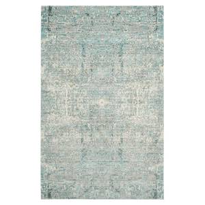 Tapis Abella Vintage Fibres synthétiques - Bleu clair - Crème / Bleu pétrole - 160 x 230 cm