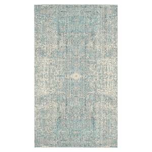 Tapis Abella Vintage Fibres synthétiques - Bleu clair - Crème / Bleu pétrole - 120 x 180 cm