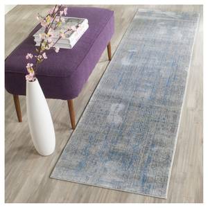 Tapijt Abella Vintage kunstvezel - lichtblauw - Lichtblauw/blauw grijs - 62 x 240 cm