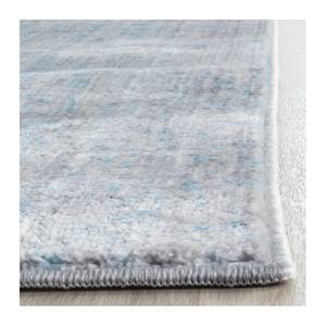 Tapis Abella Vintage Fibres synthétiques - Bleu clair - Bleu clair / Bleu Gris - 62 x 240 cm