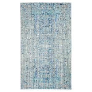 Tapis Abella Vintage Fibres synthétiques - Bleu clair - Bleu clair / Bleu Gris - 90 x 150 cm