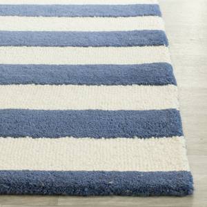 Teppich Ada Wolle - Creme / Marineblau - 90 x 150 cm