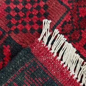 Tapijt Afghan Aktsche rood - 100% scheerwol - 70cmx120cm