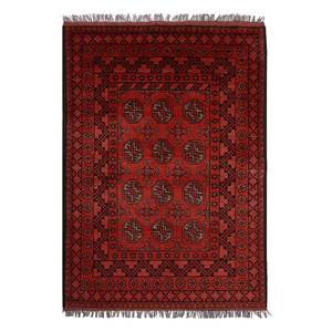 Tapijt Afghan Bouchara rood scheerwol 70x120cm