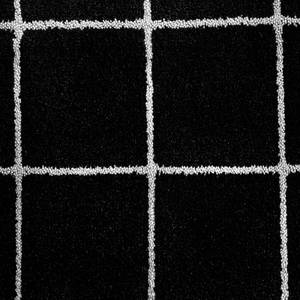Teppich Alaska VII Webstoff - Schwarz / Weiß