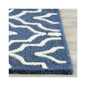 Tapis Ariel tufté à la main Laine - Bleu foncé - 90 x 150 cm