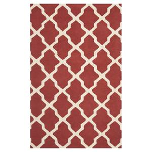 Tappeto Ava Rosso scuro/Color crema - 153 x 244 cm - 160 x 230 cm