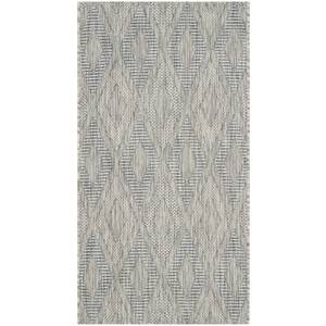 Tapis Biarritz Fibres synthétiques - Gris clair - 60 x 109 cm