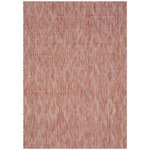 Tapis Biarritz Fibres synthétiques - Rouge - 60 x 109 cm