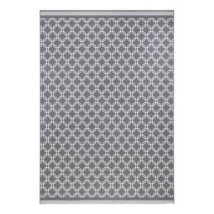 Tapis Chain Fibres synthétiques - Gris / Crème - 200 x 290 cm